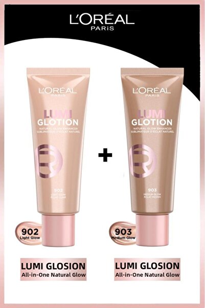 L'Oreal Paris Glotion الكل في واحد - توهج طبيعي 902 ضوء و903 توهج متوسط