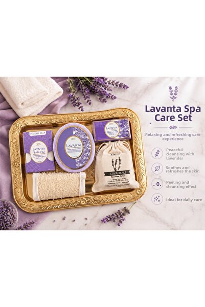 OENS COSMETİC Lavender Spa & Hammam Set |   Natural Soap Set, Sponge & Gourd ...