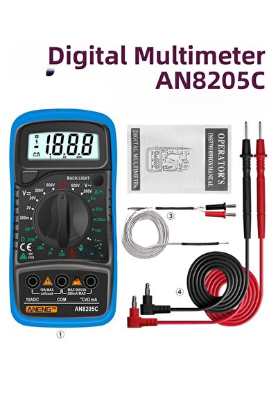 RoboPazar AN8205C مقياس رقمي متعدد الوظائف (أزرق)