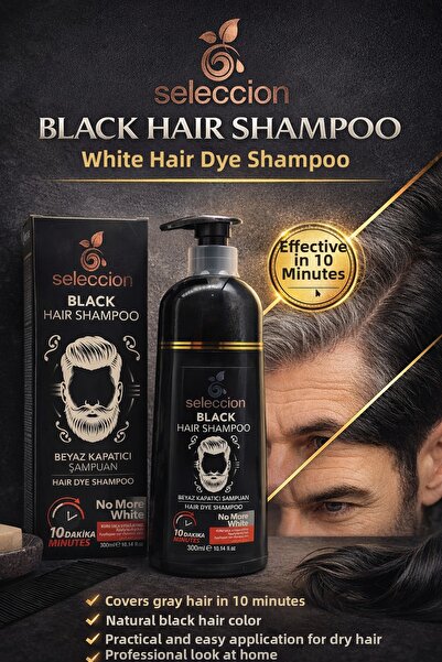 OSKA GLOBAL Seleccion Black Hair Shampoo White Covering Shampoo 300 ml Men's ...