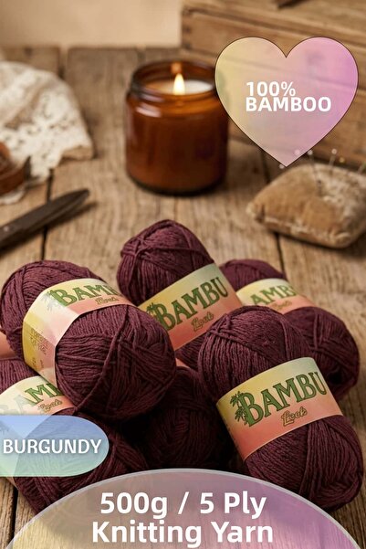 Dantelux خيط حياكة من الخيزران بنسبة 100% (5 ياردات / 500 جرام / 1600 متر)