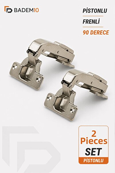 Badem10 Μεντεσές πόρτας ντουλαπιού 90 μοιρών με φρένο, μεντεσές εμβόλου (1 ΖΕ...