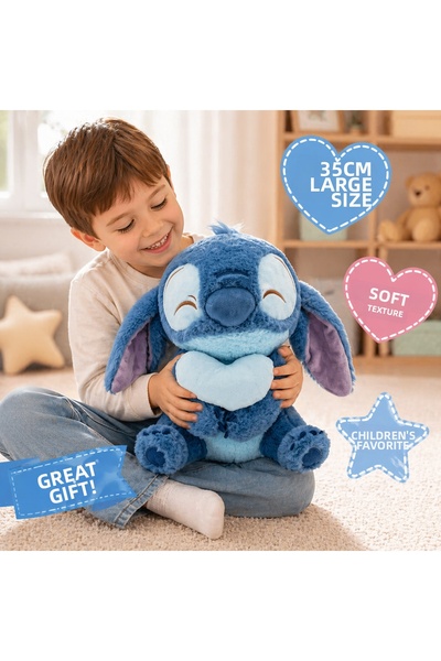 SCOWETTO 35 cm Heart Stitch Plush Toy Cute Soft Large Size Gift and Collectib...