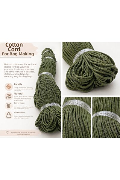 GİZA Waxed Hand Knitting Yarn Bag, Supla Jewelry and Accessory Yarn |   400-4...