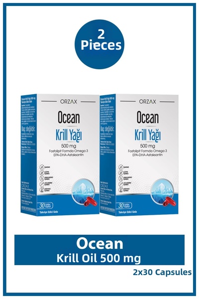 Ocean Krill Oil 500 Mg 30 Capsules 2 Pieces