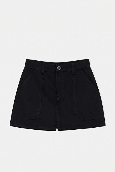 Συλλογή Trendyol Μαύρη AZ ESNEK Ψηλόμεση Τζιν Σορτσόφτερτσα TWOSS26SR00124