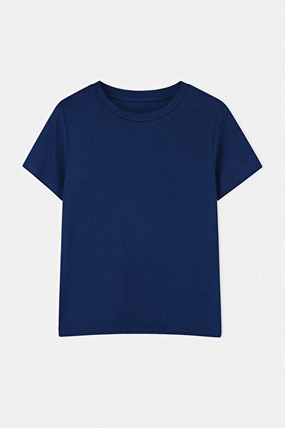 Trendyol Curve Μπλούζα σε μπλε ναυτικό χρώμα με απαλά κουμπιά από βισκόζη, πλ...