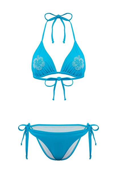 Συλλογή Trendyol Σετ μπικίνι με τριγωνικό κάλυμμα και κανονική μέση με αξεσου...