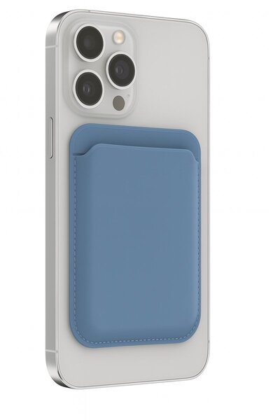 PiyasaSepeti Portofel Magsafe Pocka pentru iPhone 14 Plus, albastru Shadow
