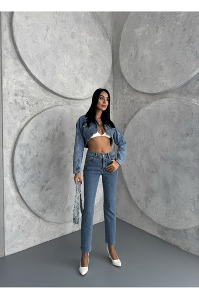 BPF Yüksel Bel Mom Jeans