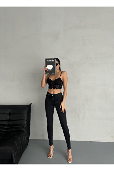 BPF Şekillendiren Etki Taş Detaylı Push Up Skinny Jean