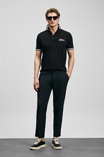 Lufian 111190360 Eron Jogger Pants Slim Fit Men's Trousers Black
