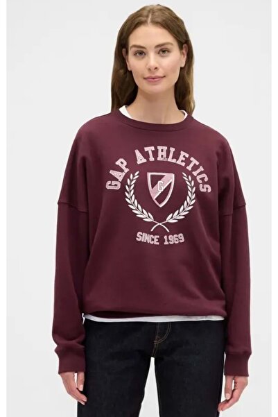 GAP 800457 Oversized Γραφικό Φούτερ Γυναικείο Φούτερ ΚΟΚΚΙΝΟ ΒΥΣΣΙΝΟ
