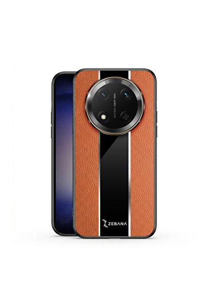 Zebana Honor Magic 7 Lite Uyumlu Kılıf Premium Deri Kılıf Kahverengi