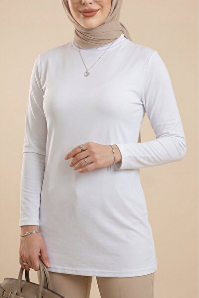 Modamorfo Half Throat Long Sleeve Blouse