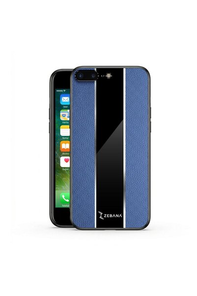 Zebana Apple iPhone 7 Plus Compatible Case Premium Leather Case Blue