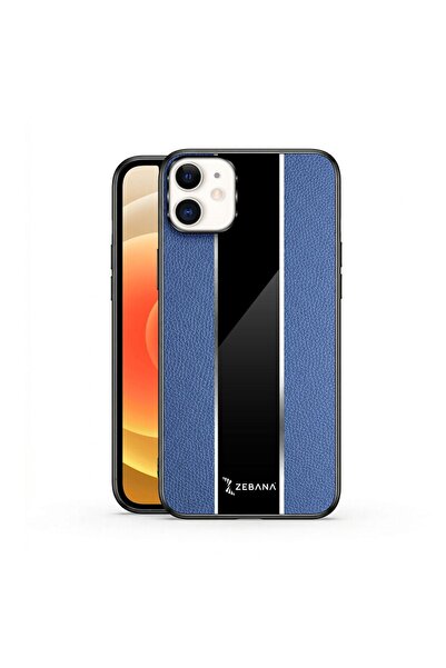 Zebana Apple iPhone 11 Uyumlu Kılıf Premium Deri Kılıf Mavi
