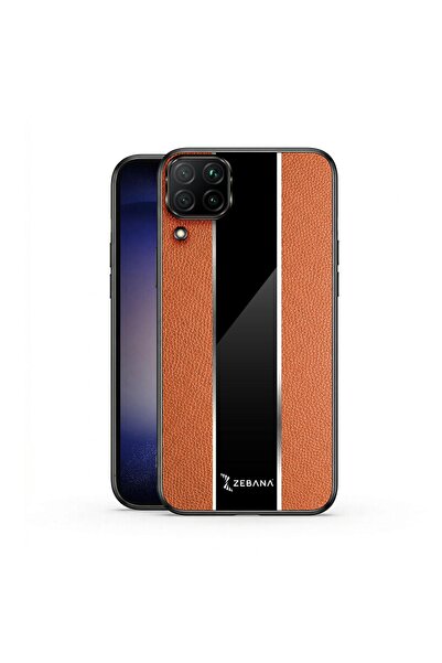 Zebana Huawei P40 Lite Uyumlu Kılıf Premium Deri Kılıf Kahverengi