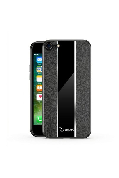 Zebana Apple iPhone 6 Plus Compatible Case Premium Leather Case Black