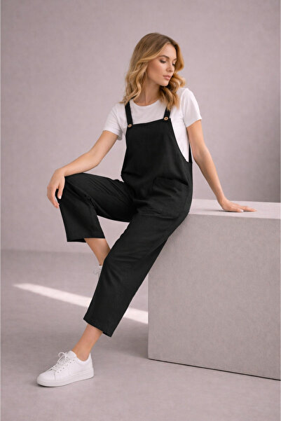 bb butik basic Γυναικεία φόρμα με τσέπες και τιράντες, άνετη εφαρμογή, TR0935