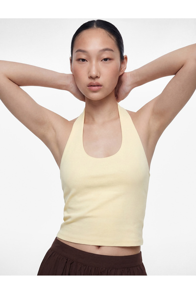 Koton Αμάνικη βαμβακερή μπλούζα με λαιμόκοψη halter