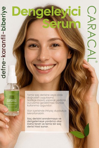 caracal Natural Bay Clove Rosemary Water Serum with B5 Glycolic Acid Hair Care Anti-Oil and Anti-Dandruff