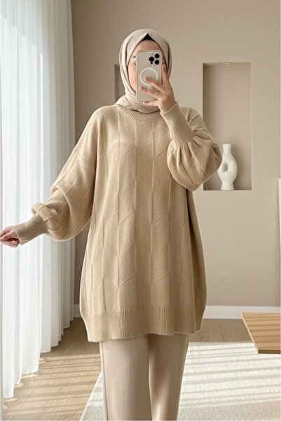 Modamorfo Πλεκτό πουλόβερ με στρογγυλή λαιμόκοψη και χαλαρό σχέδιο - ανοιχτό ...