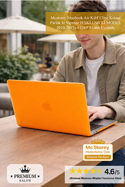 Mcstorey Macbook Air Kılıf 13inç Kristal Parlak Iz Yapmaz (ESKİ USB'Lİ MODEL ...
