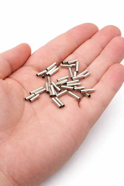 FlowerAksesuar 100 ADET - 3x10 mm Metal Boru Boncuk, Boru Boncuk, Metal Ara B...
