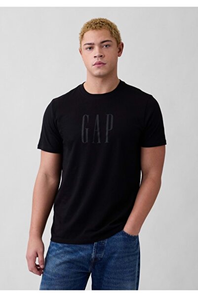 GAP SS26 V-Everyday Soft Corp Logo Tee 889543 Kısa Kol Tişört Erkek T-Shirt S...