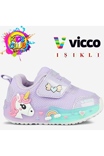 Vicco Meli İlk Adım Bebek Ortopedik Işıklı Çocuk Spor Ayakkabı LİLA