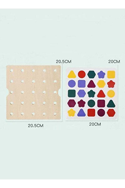 Arabest Montessori Screw Puzzle Board,Stacking,Color Sorting Learning Toy,Fin...