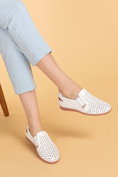 Gondol Genuine Leather Orthopedic Sole Casual Shoes White 41 Esfa.152y
