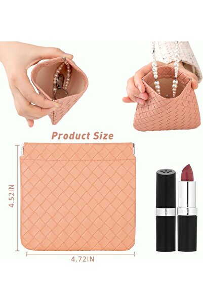Arabest 4-Pack Mini Leather Cosmetic Bag,Portable Makeup Organizer for Purse,...