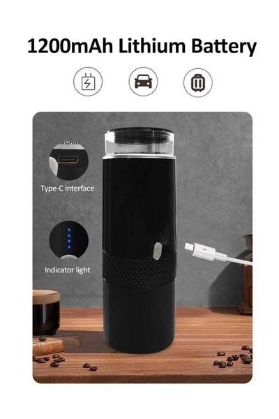 Arabest Electric Burr Coffee Grinder,Adjustable Stainless Steel,Rechargeable ...