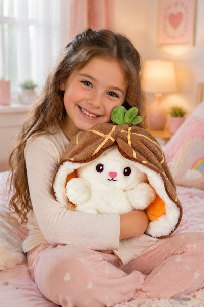 Pandamkee أرنب أناناس مع حقيبة 50 سم