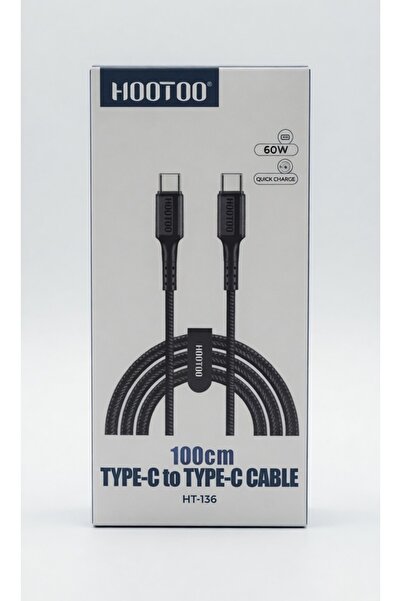 AAW قطعة واحدة Hootoo كابل شحن من نوع USB-C الى USB-C