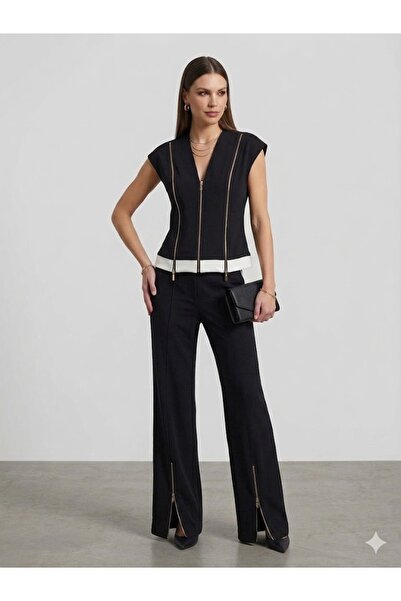 centilmen Ysati̇s Zipper Detailed Trousers 2000117