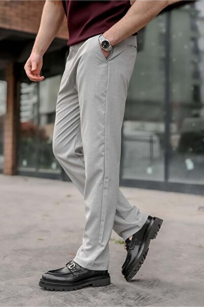 Madmext Γκρι Basic Ανδρικό Παντελόνι E6576