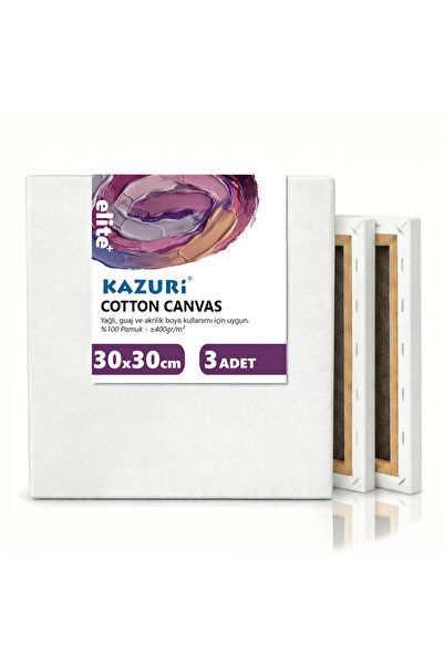 30x30cm Profesyonel Tuval 3 ADET - 3lü Sanatçı Tuval