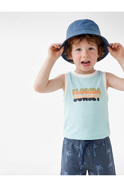 Koton Αμάνικο βαμβακερό εσώρουχο με στάμπα με λαιμόκοψη