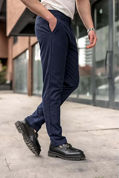 Madmext Ανδρικό παντελόνι Navy Blue Basic E6576