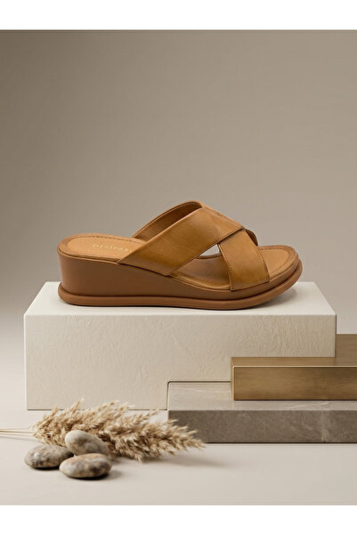 Deripabuc Γυναικεία δερμάτινα σανδάλια από γνήσιο δέρμα DP08-1700