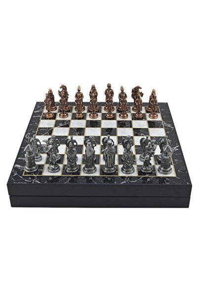 Gift Home Gifthome Büyük Boy Metal Osmanlı-bizans Satranç Tk. Antik Ve Mermer...
