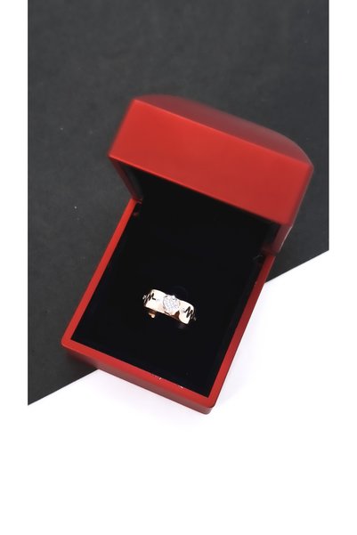 Serenity Steel Ring with Heart Figure in Lighted Box