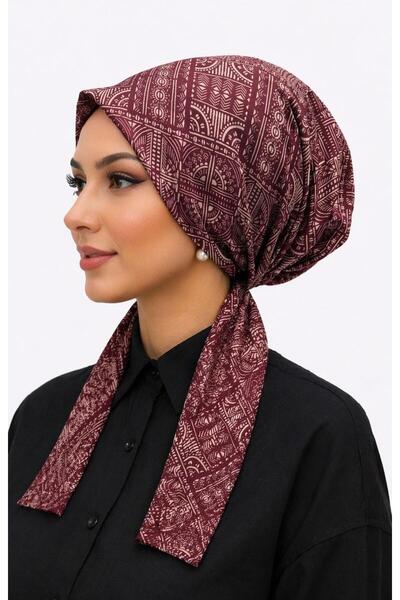 R&S modibone μαντήλι, καπέλο, βαμβακερό ύφασμα, αντιολισθητικό, μπορντό