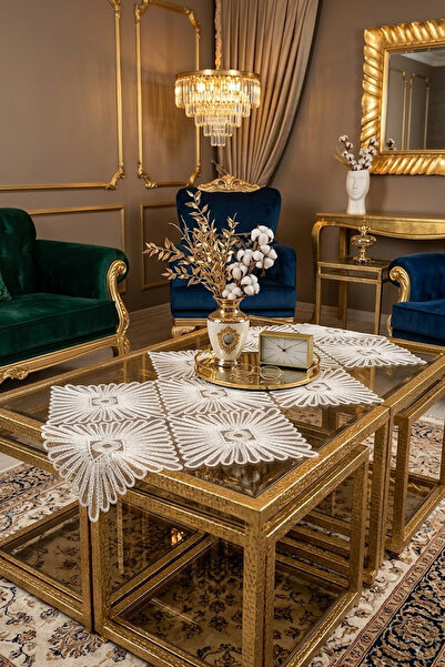 Çt Çeyizci Tekstil Γαλλική δαντέλα Λεπτομερής μονός δρομέας, επιτραπέζιος δρο...