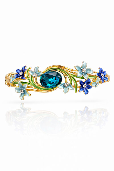 ZEYOLER FineJewelry Ruby Garden Taş Detaylı Kelepçe