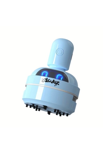 cicish Mini Robot Masa Üstü Süpürge (Mavi) USB Şarjlı Ev,Öğrenci,Ofis Çalışma...
