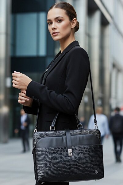 QUB CLUB Τσάντα Unisex Μαύρη 15 & 15,6 ιντσών για χαρτοφύλακα για φορητό υπολ...